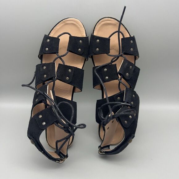 Eric Michael Sandals Womens Size 9 Gladiator Lace Up Espadrille Handmade EU 40 - Picture 7 of 12